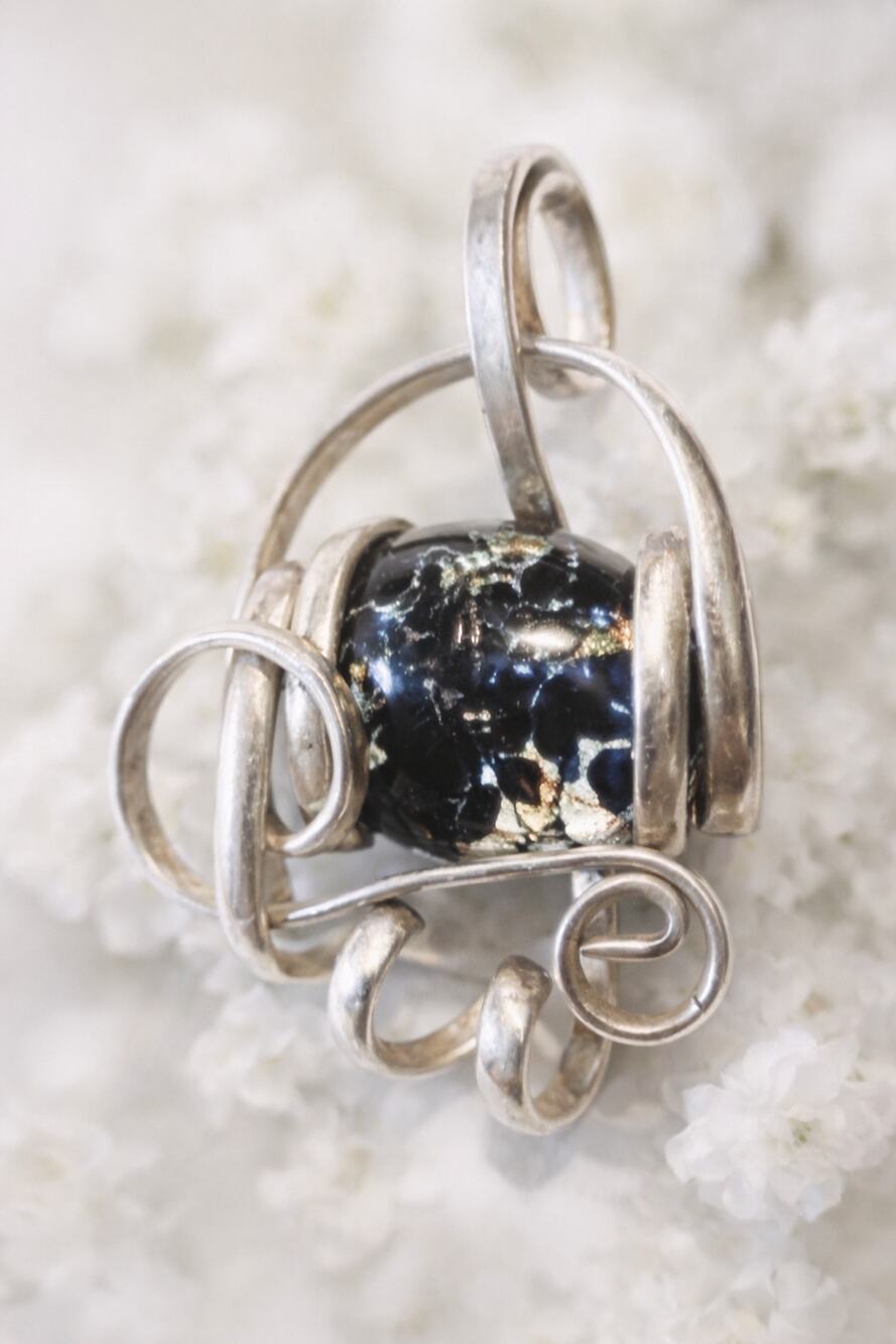 Handmade Wire Wrapped Galaxy Fused Glass Pendant Necklace